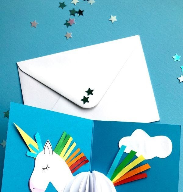 3d unicorn card diy oh man calling all unicorn fans