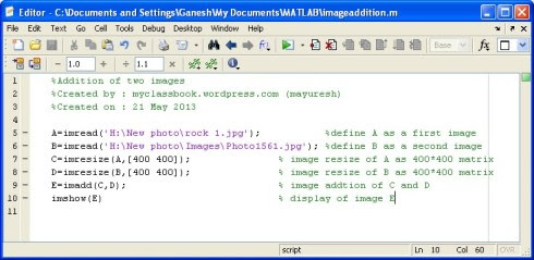 Addition of Two Images Using MATLAB Image Processing