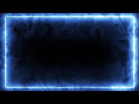 Blue Smoke Fire light rectangle frame animated background video