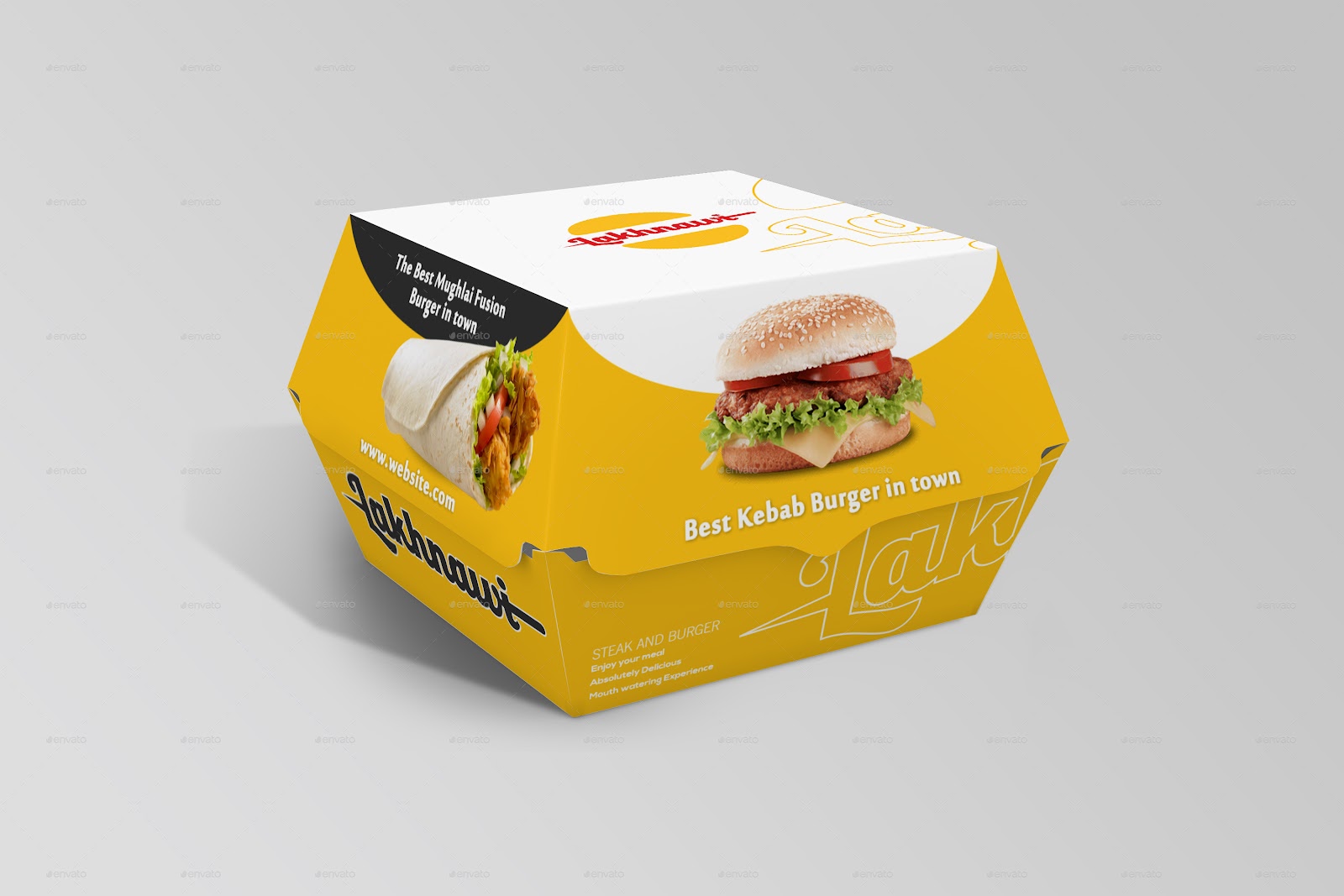 Burger Packaging Mockup - Free Layered SVG Files - Download Burger