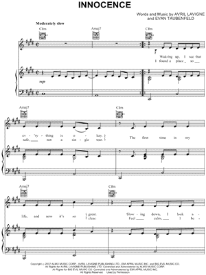 300px x 400px - Tiwas Nggawe: avril lavigne innocence piano sheet music