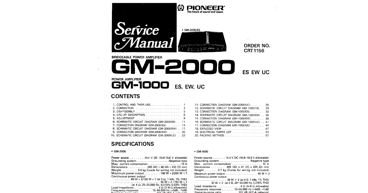 Pioneer Gm D9601 Wiring Diagram - ZTXXXX
