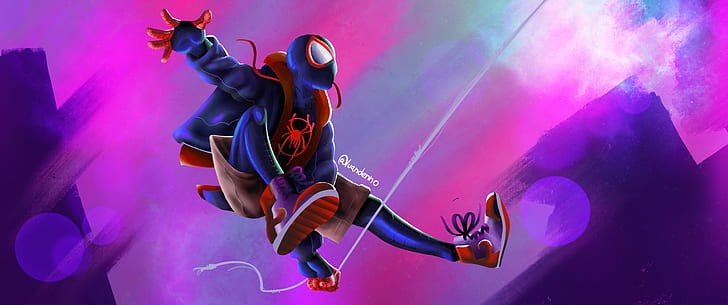 Ultra Hd Miles Morales Falling Wallpaper - Designs By Cindyb