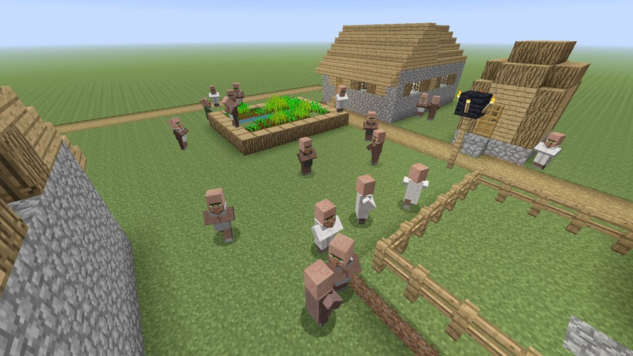 最高のマインクラフト 綺麗なマイクラ 村人 食料 拾わない