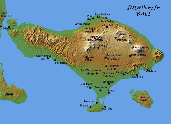 Carte Bali map