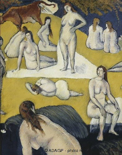 Baigneuses à la vache rouge, Emile Bernard, 1887