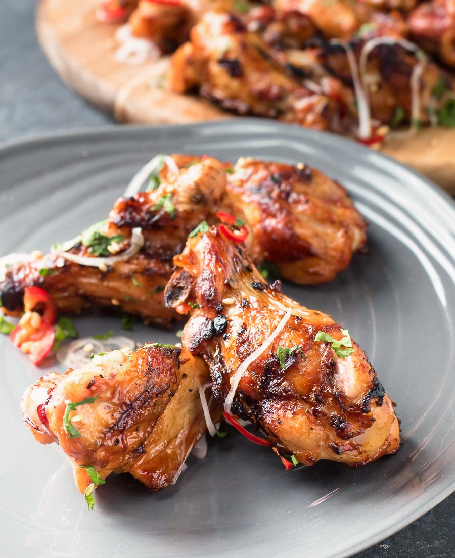 Asian Grilled Chicken Wings.