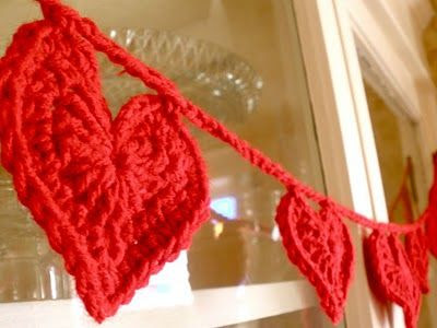 Crochet Garland Heart - Tutorial ❥ 4U // hf