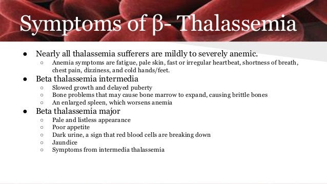 Thalassemia - Diseases And Symptoms