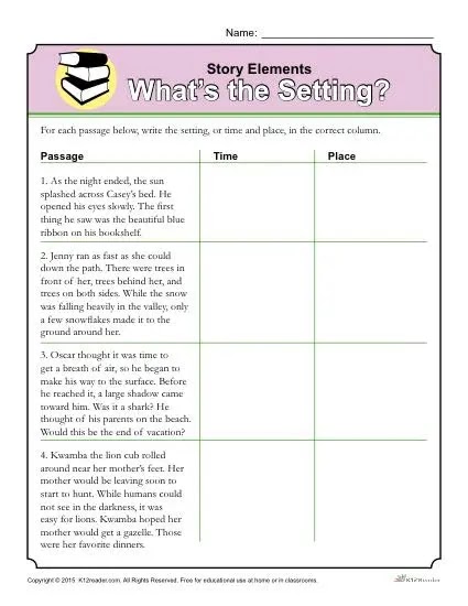 36 Literary Elements Worksheet Middle School - support worksheet