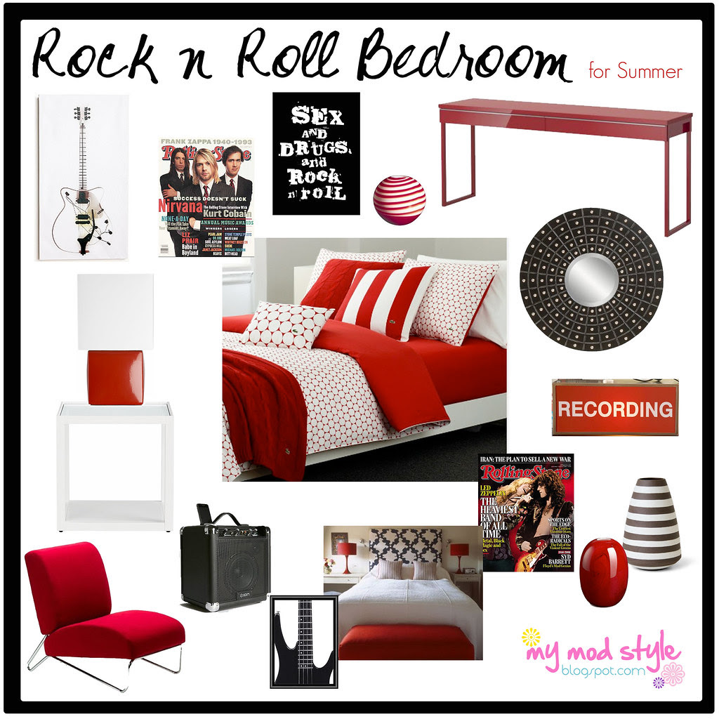 Design Board - Rock n Roll Bedroom