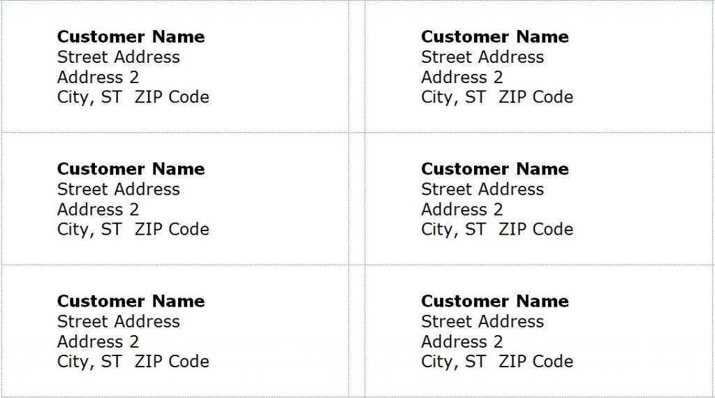 Excel Mailing Label Template