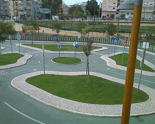 Pista aprendizagem de condução