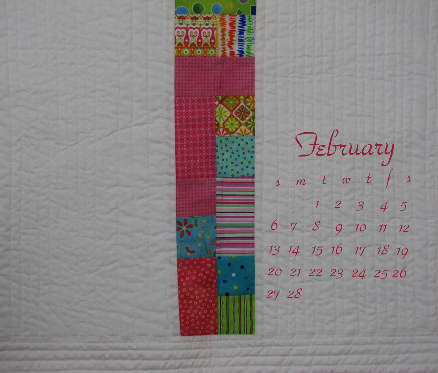 February calendar - pretty in pink