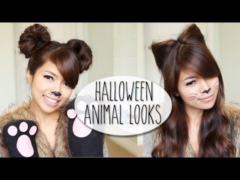 Dos divertidos y originales peinados para Halloween: de oso y gato