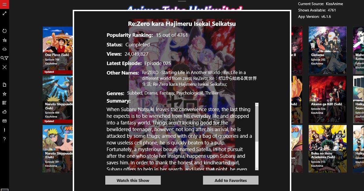 Xbox Anime Tube App Cartoons Unlimited for Windows 8 and