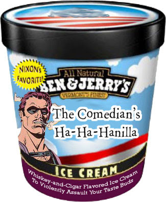 Also available: 'Tales of the Black Cherry Freighter' flavor! Watchmen Ice Cream