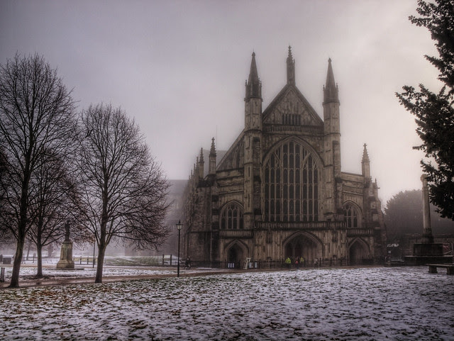 Winchester Cathedral in the Freezing Fog