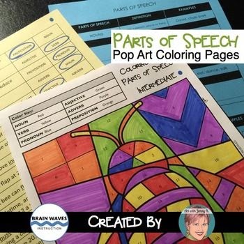 Coloring Page Parts Of Speech Beginner Book - coloring pages