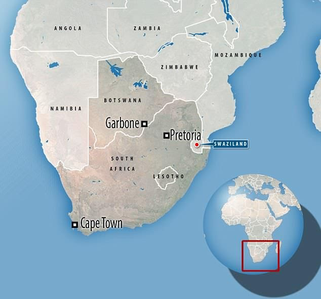 Свазиленд на карте. Свазиленд столица на карте. Где находится Свазиленд.