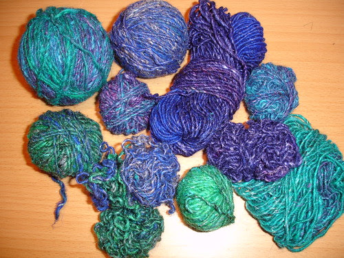 Snuggly Silk Garden scarf WIP