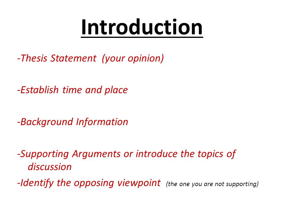 examples of thesis statements for history essays
