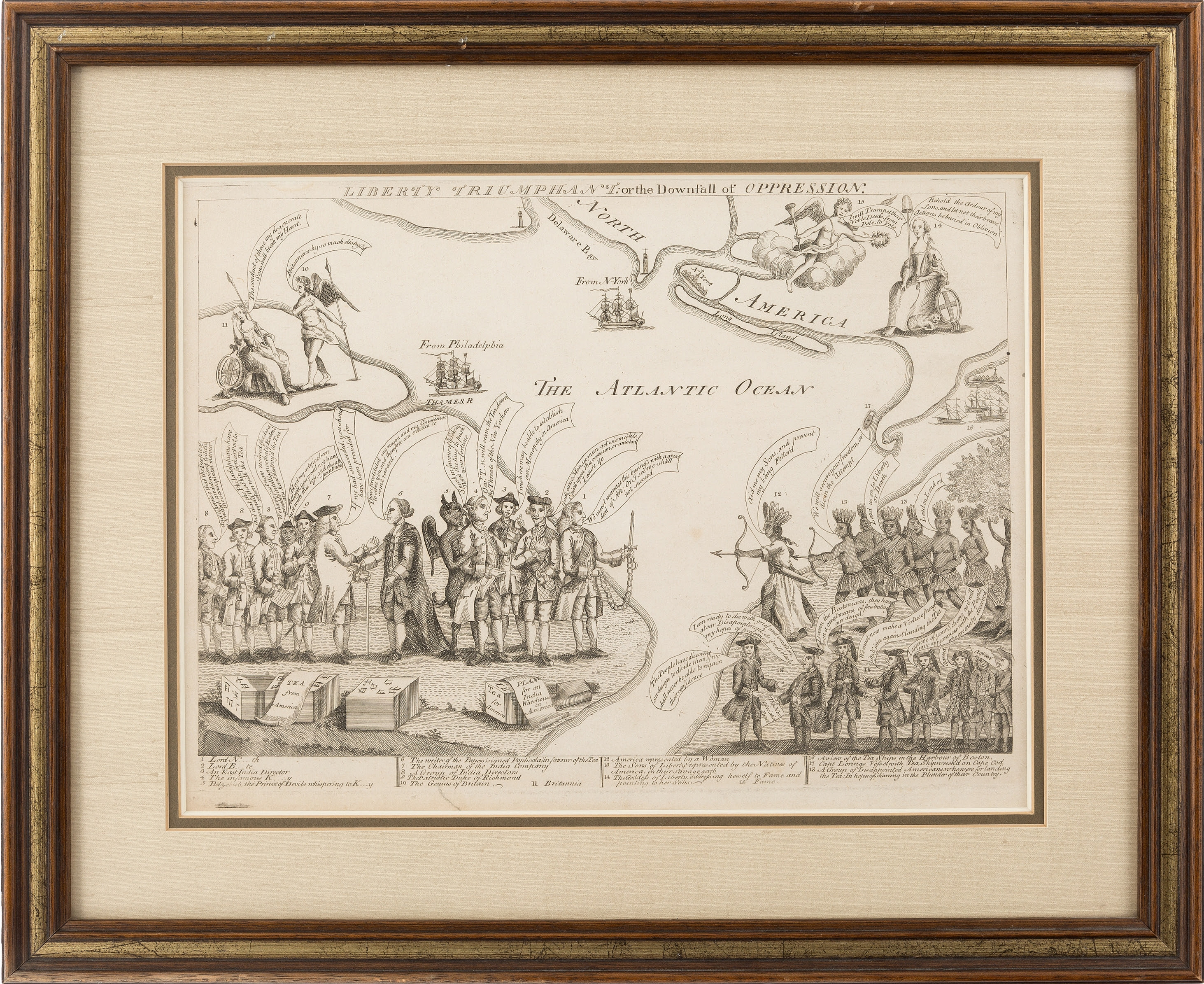 Boston Tea Party 1773 Political Cartoon
