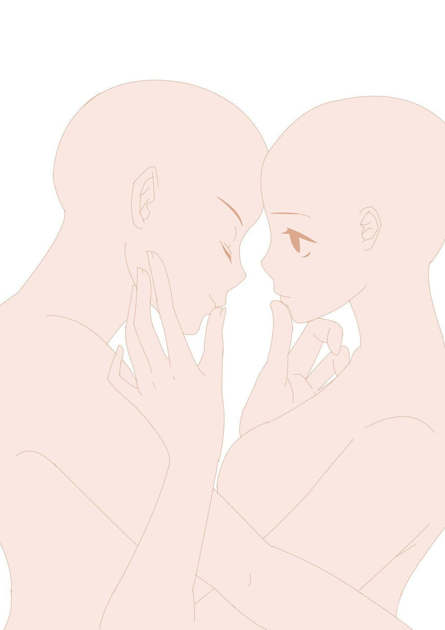 photo Couple Drawing Base Cute Anime Couple Poses Reference apessoaescreve