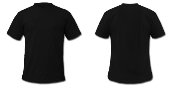6736+ Black T Shirt Template Front And Back Psd Amazing PSD Mockups File