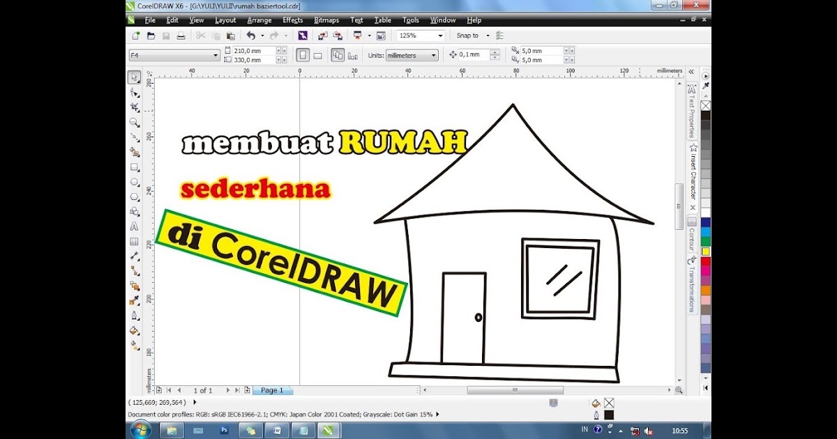  Cara  Membuat  Desain Rumah Menggunakan Corel Draw  