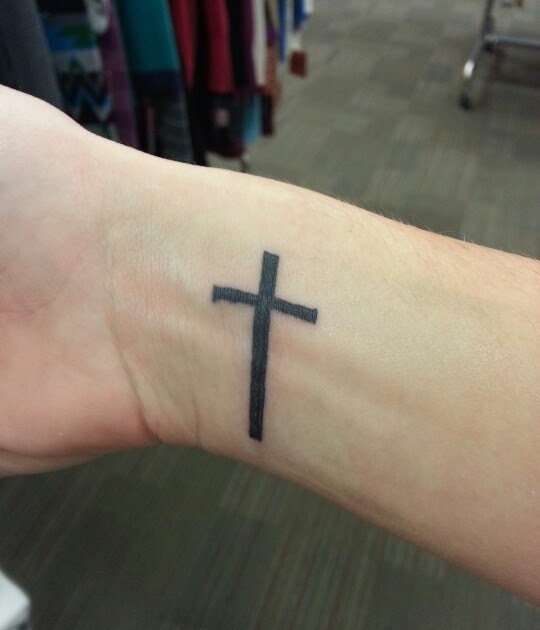 Sideways Cross Tattoo On Wrist - Interior Home Design