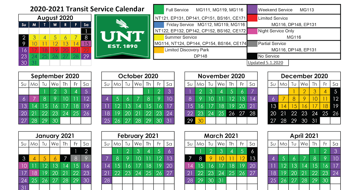 Unt Fall 2021 Calendar Printable Word Searches