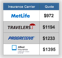 Insurance Company: Auto Insurance Comparison Chart