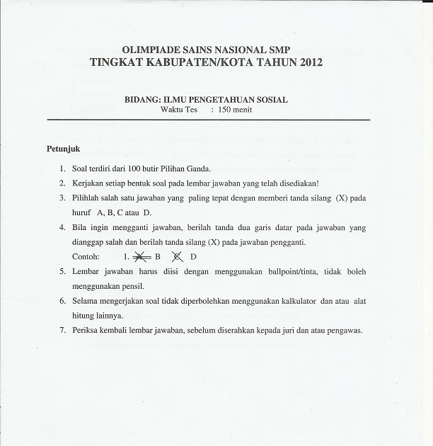 Kumpulan Soal Olimpiade Ips Smp Dan Pembahasannya - Pendidikan Siswa