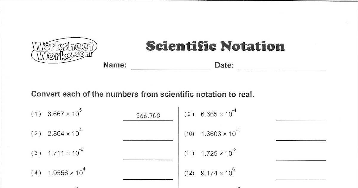 28 Scientific Notation Worksheet Answers - Free Worksheet Spreadsheet