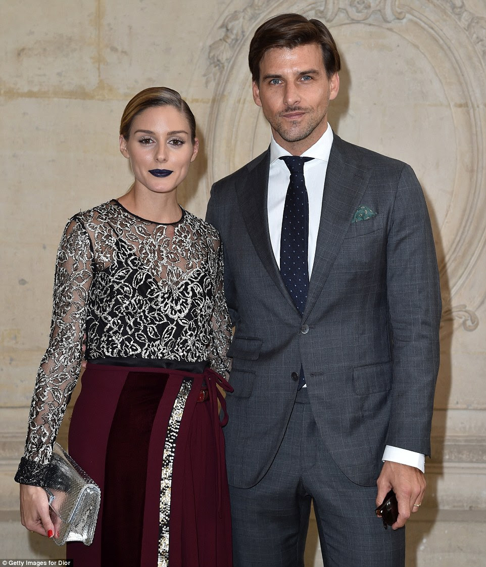 Stunning: Former The City star Olivia Palermo and model Johannes Huebl made a gorgeous couple at the show