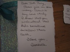 Note to Tooth Fairy