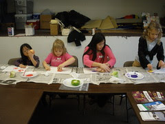 Vegetable Print Painting in Ag Class