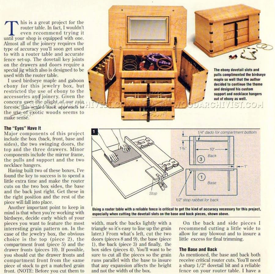 Woodworking Plans For Jewelry Armoire