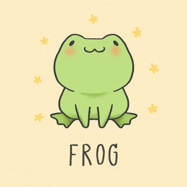 Transparent Kawaii Cute Frog - Support us by sharing the content