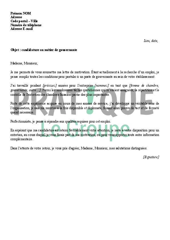 Lettre De Motivation Job D'Ã©tÃ© Pour Ã©tudiant  Halloweenisme