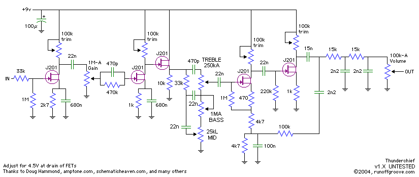 Solid State Guitar Amp Schematics - Music Instrument