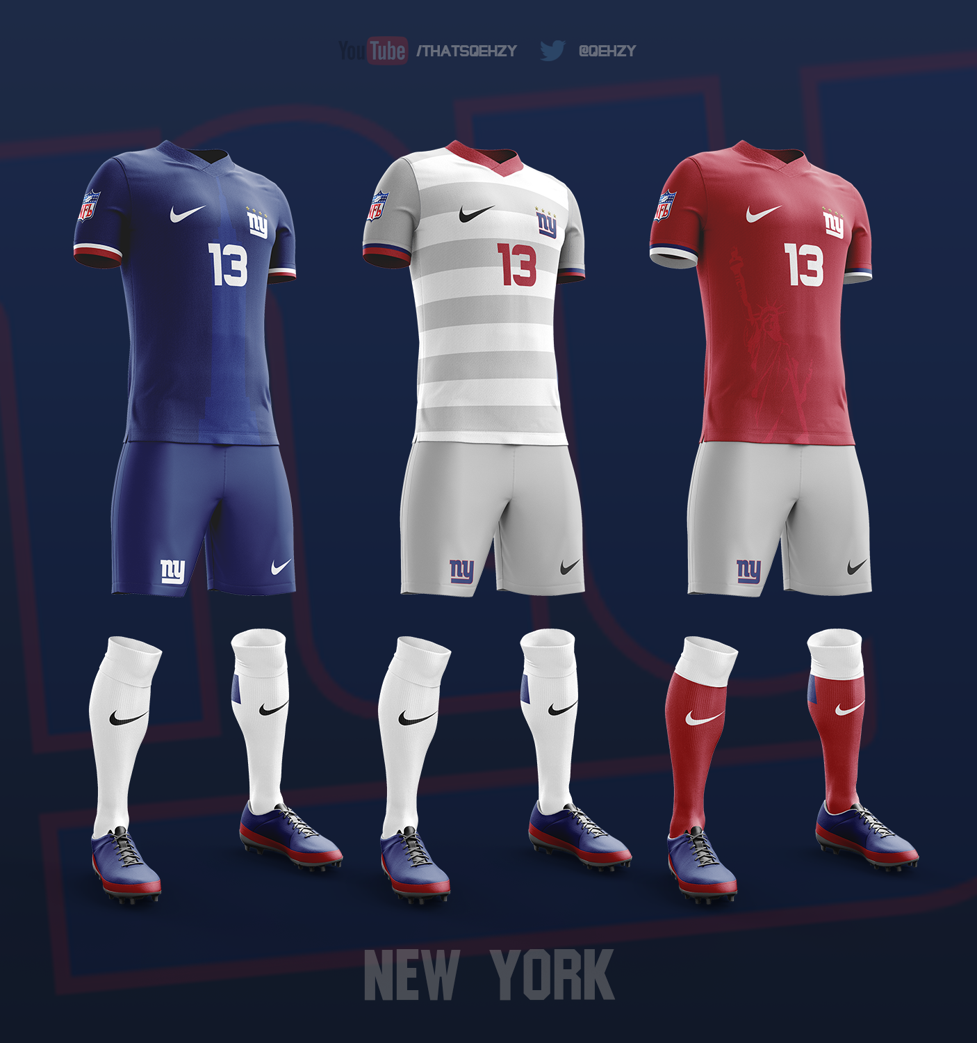 Soccer Kits for All 32 NFL Teams Soccer Kits for All 32 NFL Teams