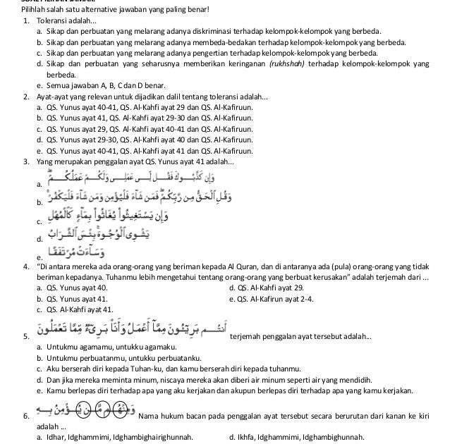 Soal Dan Jawaban Tentang Pembaruan Islam Bab 2 Kelas 12 - Darma Soal