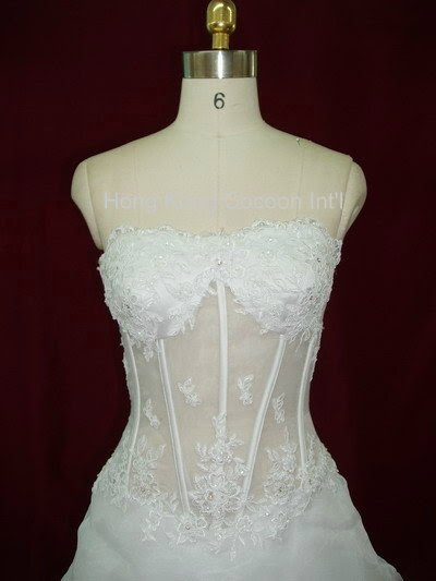 bridal backless corset