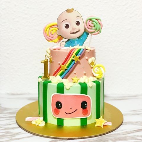 Baby Boy 1St Birthday Cake Cocomelon Birthday Theme For Boy : Cocomelon