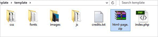 Zip Archive HTML Page Zip Archive HTML Page