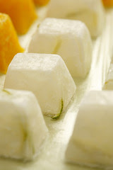 Lime and Orange Sorbet in Cubes [Detail]