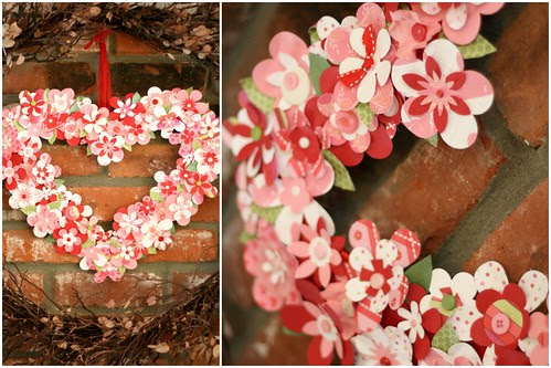 Paper Heart Wreath