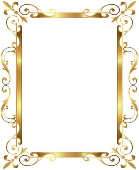 Gold Border Frame Deco Transparent Clip Art Image Gold Border Frame Deco Transparent Clip Art Image